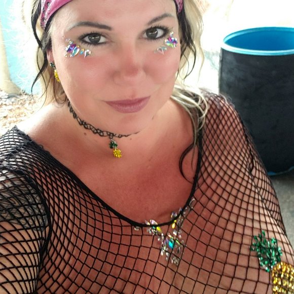 Pineapple Rhinestone Pasties Nipple Covers Self Adhesive Reusable- Lifestyle EDC - Picture 6 of 8